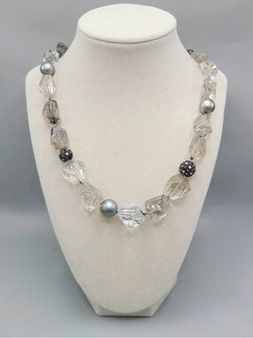 David Yurman Midnight Melange Necklace With Rutilated Quartz Pearls and Diamonds